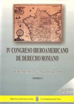 Portada de IV Congreso Iberoamericano de Derecho Romano. Tomo I